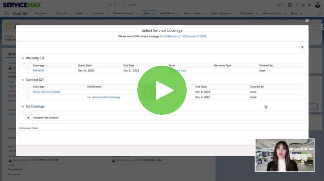 Video - ServiceMax Asset 360: Entitlements, Warranties and Service Contracts